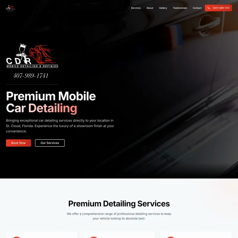 The CDR Mobile website, built by Northfolk