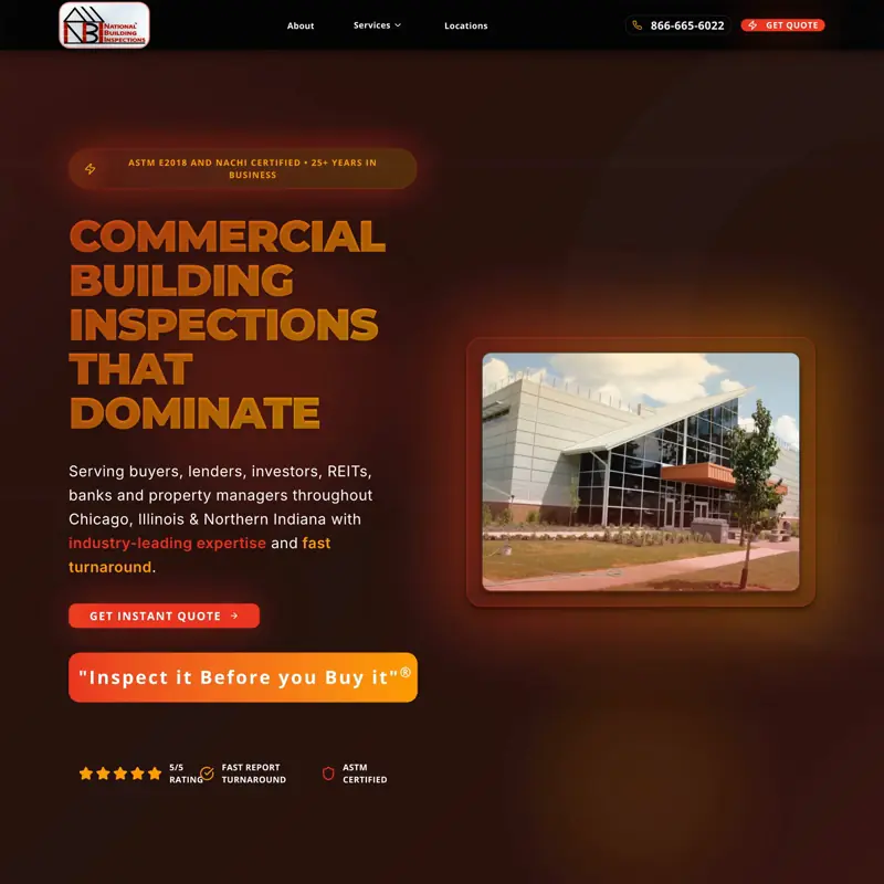 The NBI Illinois website, built by Northfolk