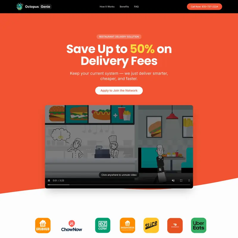 The Octopus Genie website, built by Northfolk