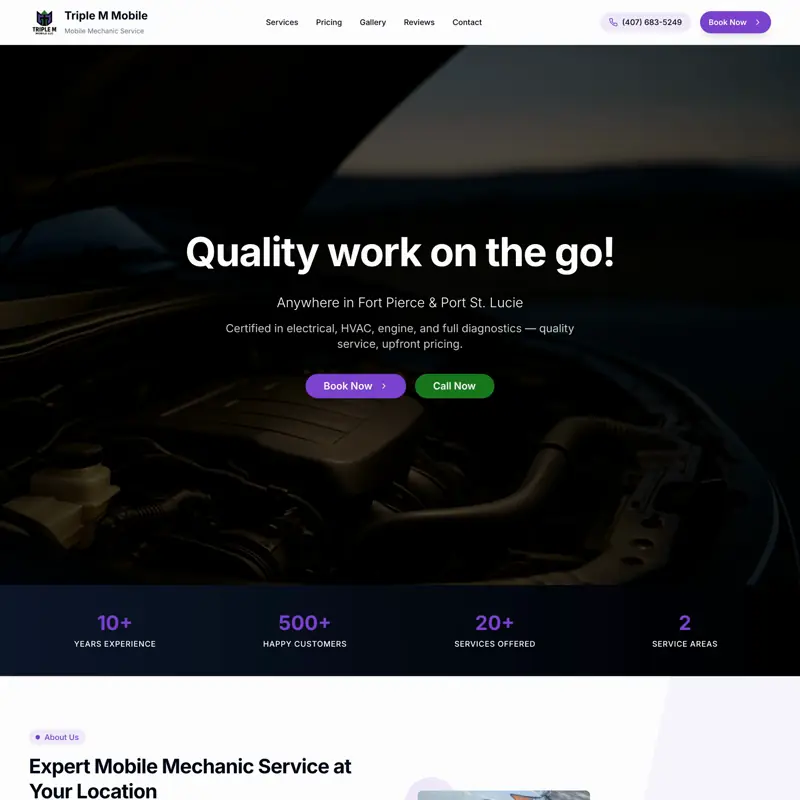 The Triple M Mobile website, built by Northfolk